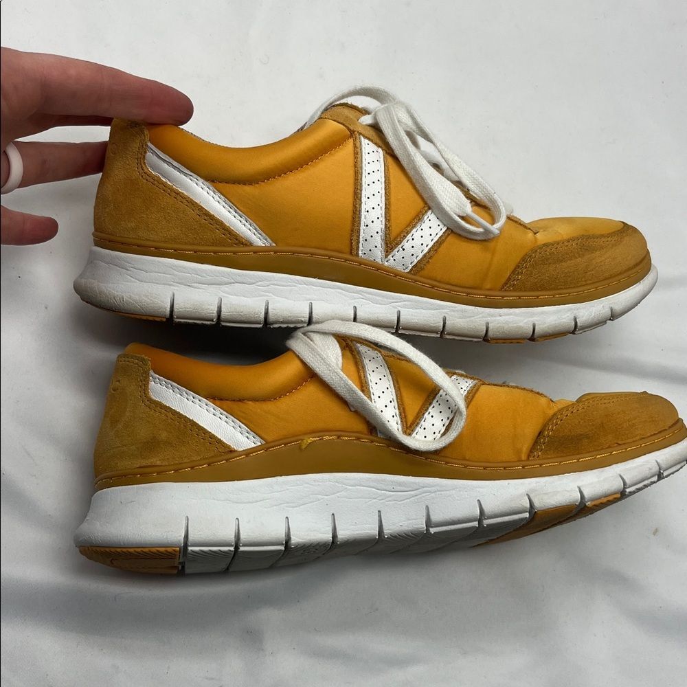 Mustard Vionic Nana Women's Sneakers Tennis Shoes - Picture 4 of 10